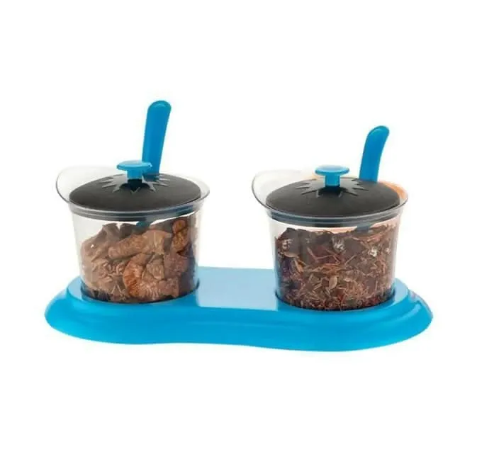 Multi-Purpose Spice Organizer with tray and two jars (set of 2)
